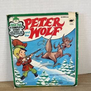 Peter Pan Peter and the Wolf Vintage-Style Reptile Display Artwork - Green/Blue
